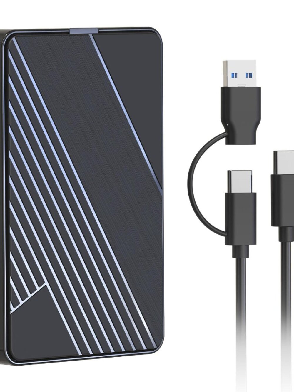NEW 500GB External Hard Drive USB 3.0 and USB-C Portable Slim Extended Storage